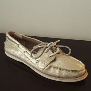 G.H. Bass & Co. Gold Loafers